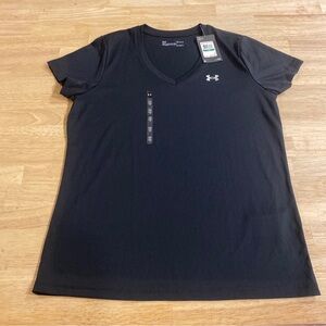 Brand NTW Under Armour T-shirt Women's Black large Twisted Tech Short Sleeve
